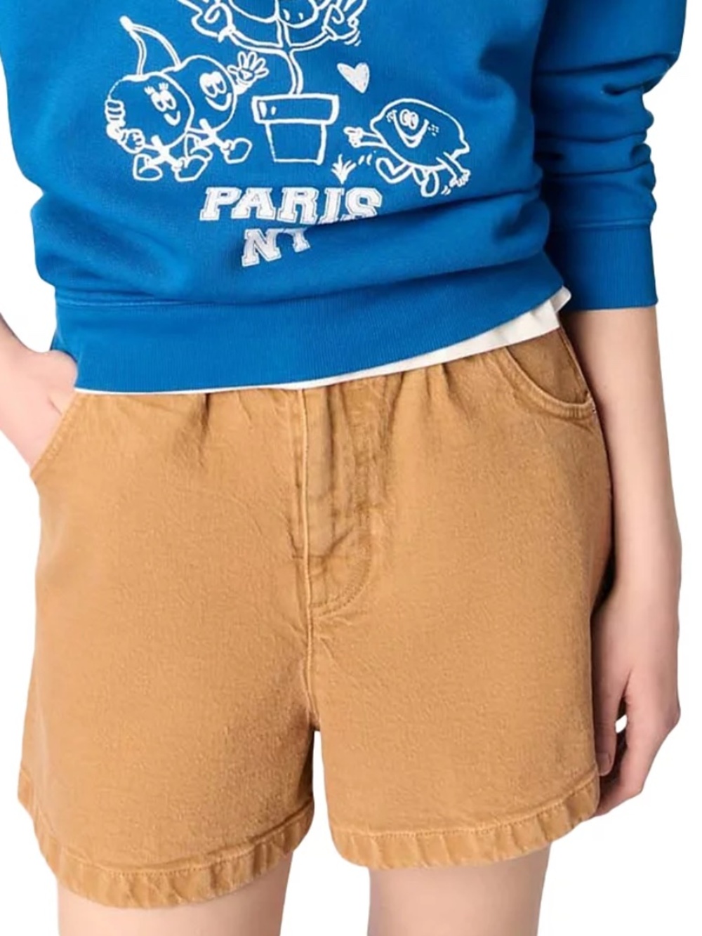 Inude Denim Shorts in Beige